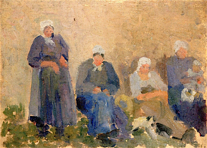 Four Women by Emanuel Phillips Fox,A3(16x12")Poster