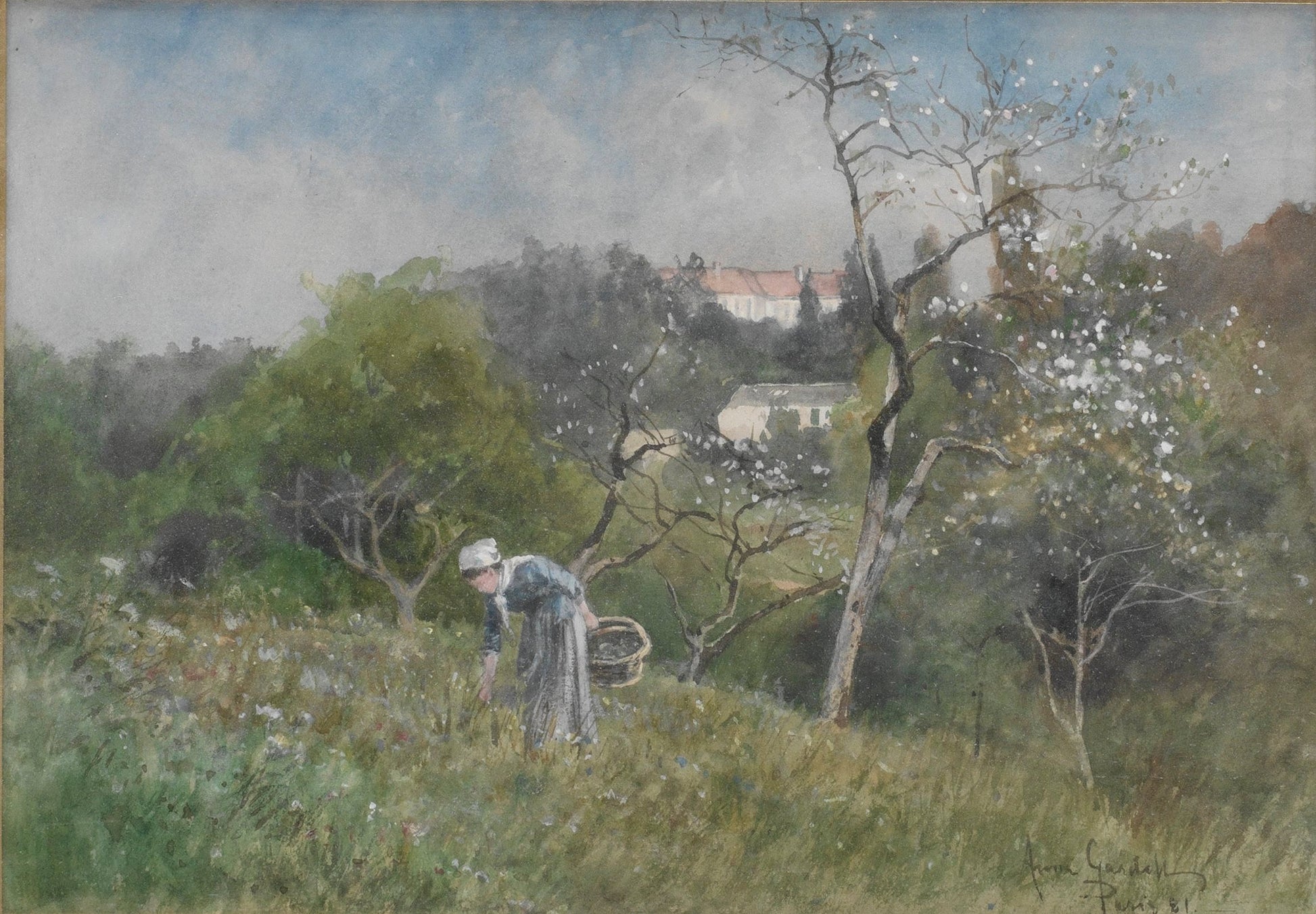 Girl in a Summer Landscape by Anna Gardell-Ericson,A3(16x12")Poster