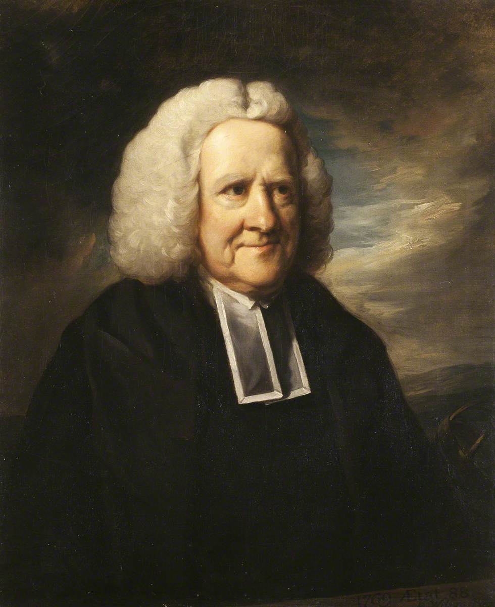 Roger Long (1680–1770), vintage artwork by Benjamin Wilson, 12x8" (A4) Poster