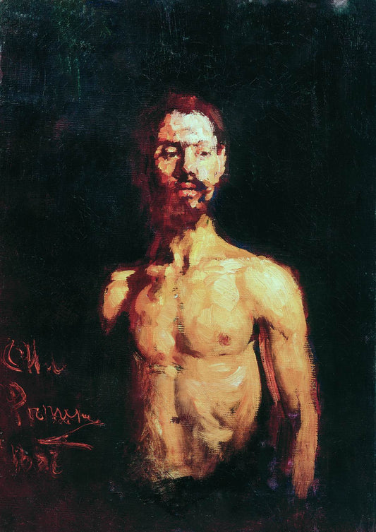 Coal Heaver, vintage artwork by Ilia Efimovich Repin, 12x8" (A4) Poster