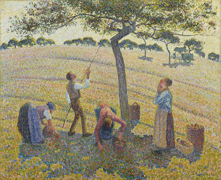 Apple Harvest, Eragny, vintage artwork by Camille Pissarro, 12x8" (A4) Poster