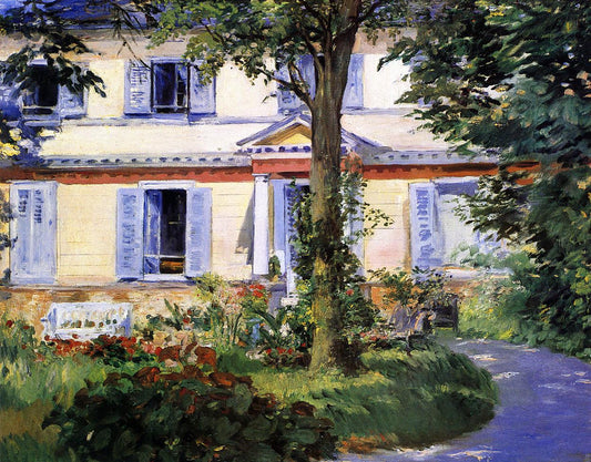 The House at Rueil, vintage artwork by Édouard Manet, 12x8" (A4) Poster