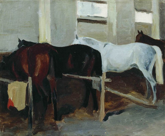 The Stables, vintage artwork by Alexei Stepanov, 12x8" (A4) Poster