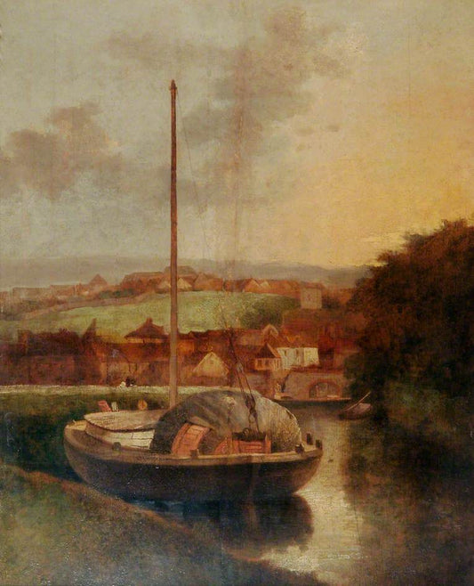 A View on Wensum, Norfolk, vintage artwork by John Crome, 12x8" (A4) Poster