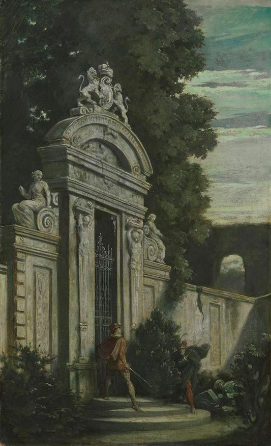 Nocturnal Combat, vintage artwork by Moritz von Schwind, A3 (16x12") Poster Print