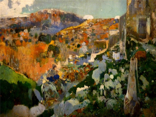 La joia, Aleixar, vintage artwork by Joaquin Mir  Trinxet, 12x8" (A4) Poster