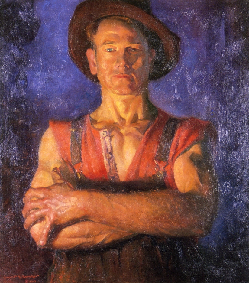 Men are Square, vintage artwork by Gerrit Albertus Beneker, 12x8" (A4) Poster