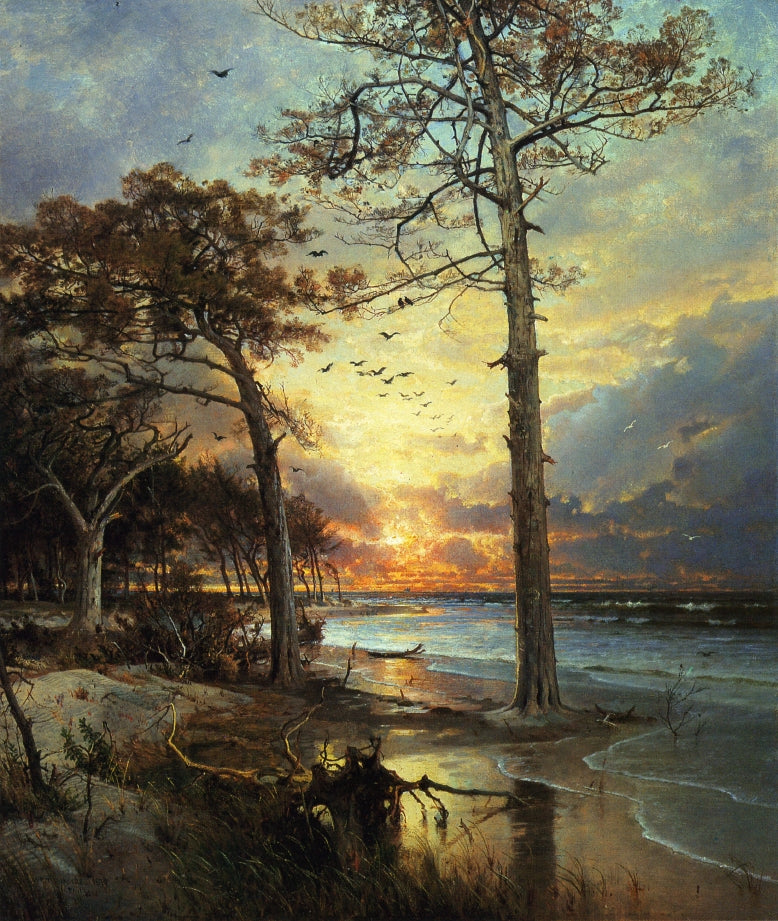 At Atlantic City, vintage artwork by William Trost Richards, 12x8" (A4) Poster