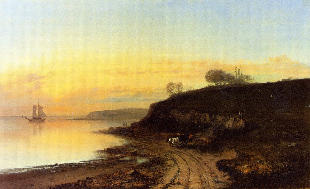 Boats at Dusk, vintage artwork by Charles Henry Gifford, 12x8" (A4) Poster