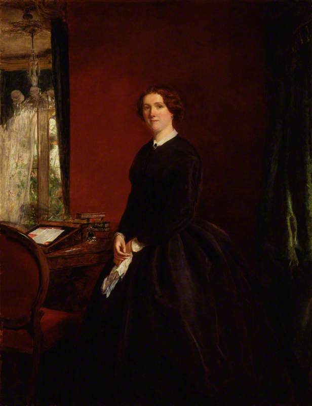 Mary Elizabeth Maxwell, nee Braddon, vintage artwork by William Powell Frith, A3 (16x12") Poster Print