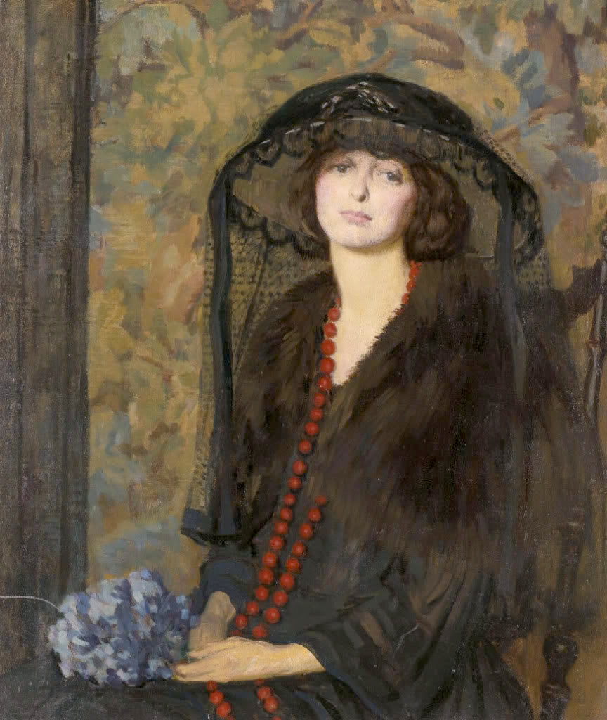 The Red Necklace, vintage artwork by Philip Leslie Hale, 12x8" (A4) Poster