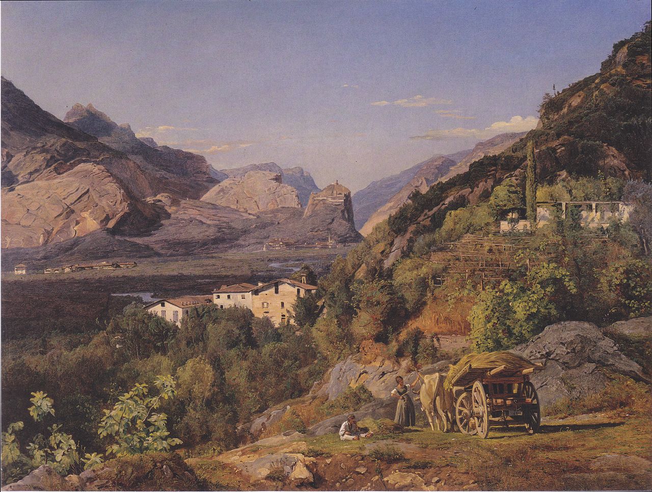 Mountains of Arco at Riva, vintage artwork by Ferdinand Georg Waldmüller, A3 (16x12") Poster Print