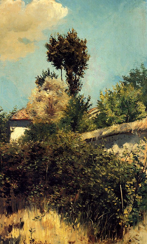 The Garden Wall by Santiago Rusinol Prats,A3(16x12")Poster