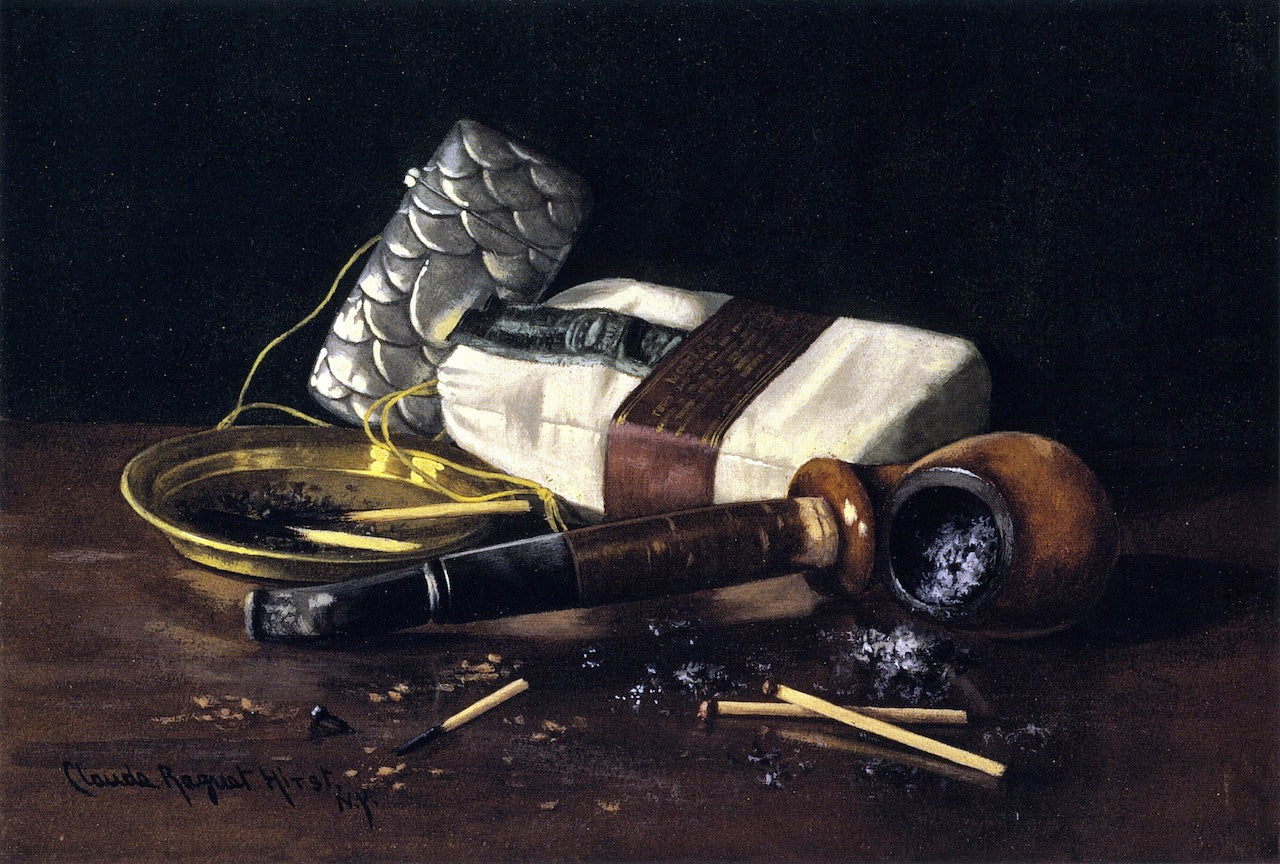 Still Life with Pipe and Tobacco by Claude Raguet Hirst,A3(16x12")Poster