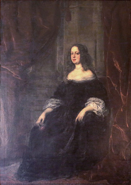 Portrait of Vittoria Della Rovere, vintage artwork by Justus Sustermans, 12x8" (A4) Poster