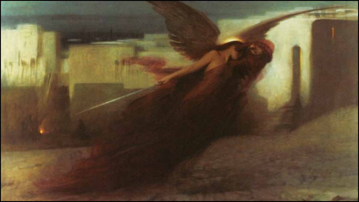 And There Was a Great Cry in Egypt, vintage artwork by Arthur Hacker, 12x8" (A4) Poster