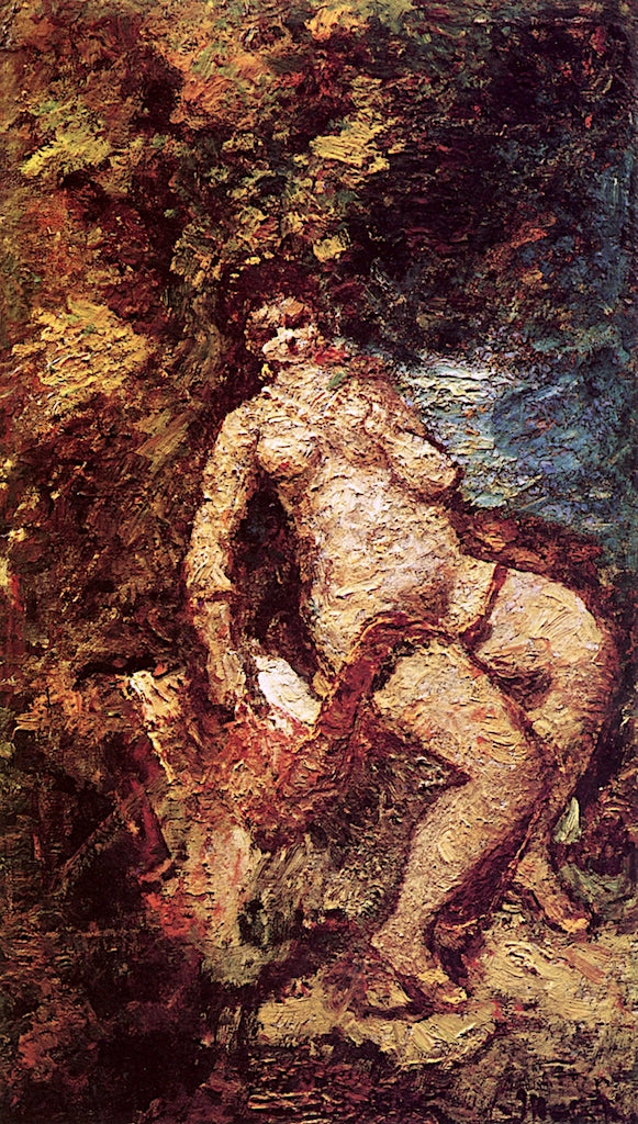 Leda, vintage artwork by Adolphe-Joseph-Thomas Monticelli, 12x8" (A4) Poster