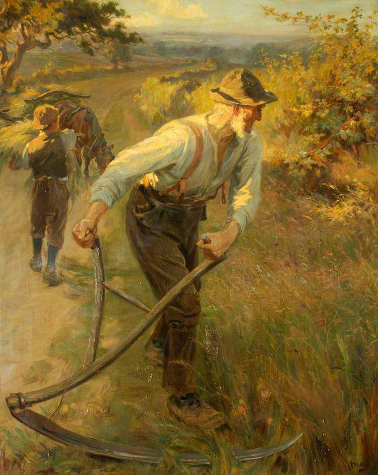 by  the Wayside, vintage artwork by Ralph Hedley, 12x8" (A4) Poster