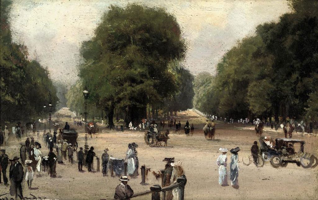 Rotten Row from Hyde Park Corner by George Hyde Pownall,16x12(A3) Poster