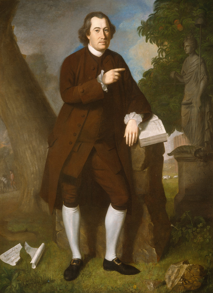 John Beale Bordley, vintage artwork by Charles Willson Peale, 12x8" (A4) Poster