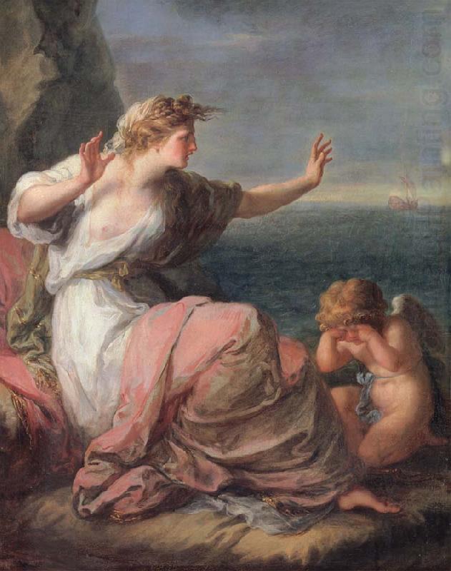 Ariadne Left on the Island of Naxos, vintage artwork by Angelica Kauffmann, 12x8" (A4) Poster