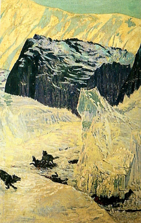 Sierra Nevada, vintage artwork by Antonio Muñoz Degrain, 12x8" (A4) Poster