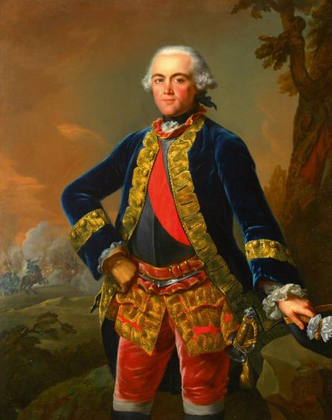 Portrait of baron Christian Karl Wilhelm von Closen, vintage artwork by Johann Heinrich Tischbein the Elder, 12x8" (A4) Poster