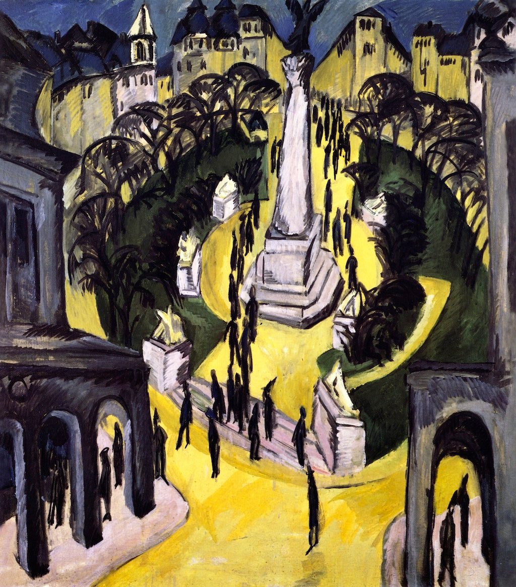 Der Belle-Alliance-Platz, Berlin by Ernst Ludwig Kirchner,16x12(A3) Poster