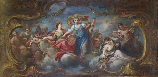 The Blessings of Good Government, vintage artwork by Sebastiano Conca, 12x8" (A4) Poster