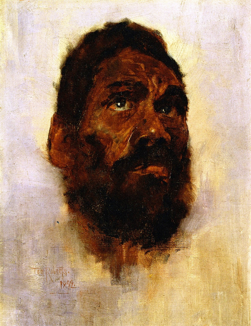 Aboriginal Head - Charlie Turner, vintage artwork by Tom Roberts, 12x8" (A4) Poster