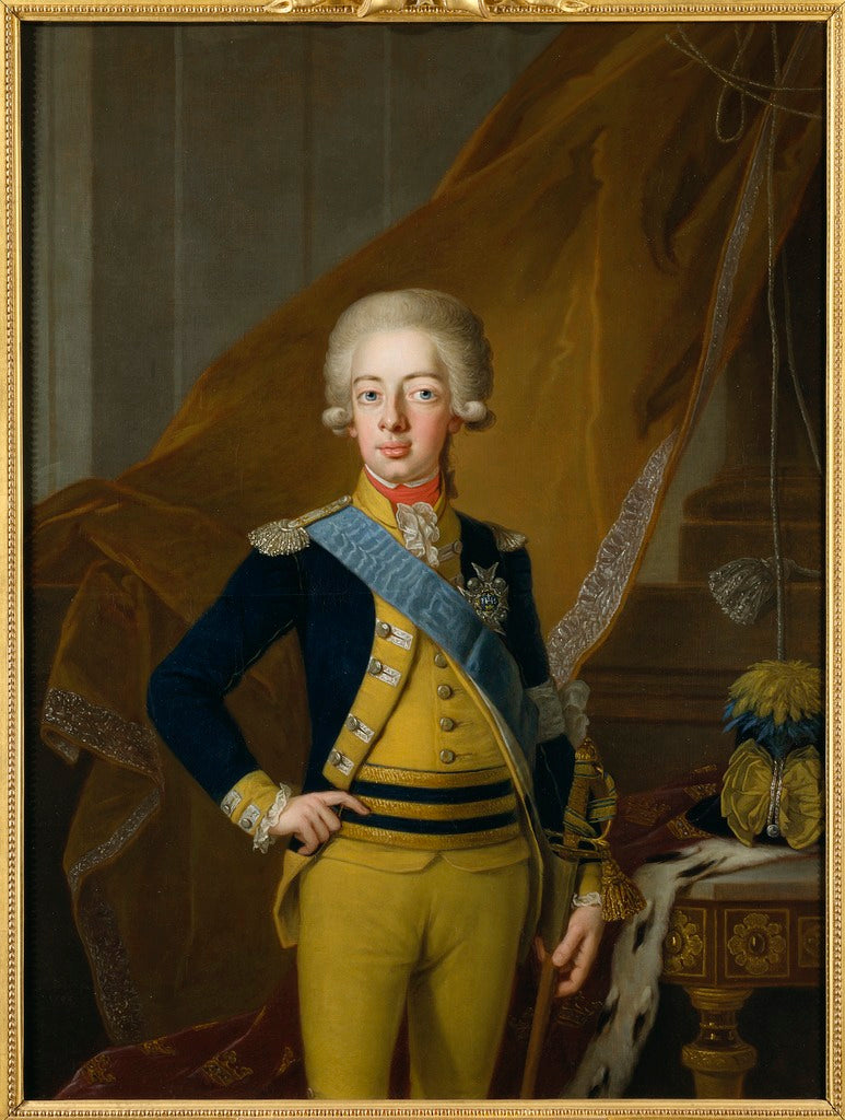 Gustav IV Adolf, King of Sweden, vintage artwork by Per Krafft the Elder, 12x8" (A4) Poster