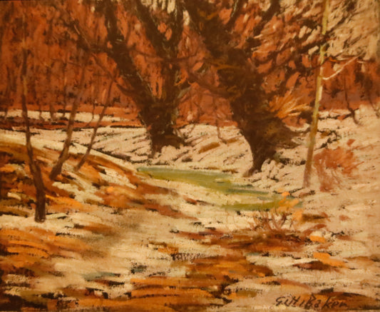 Autumn Snow, vintage artwork by George Herbert Baker, 12x8" (A4) Poster