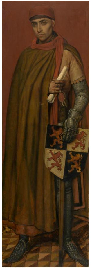 John II, Duke of Brabant, vintage artwork by Jan August Hendrik Leys, A3 (16x12") Poster Print
