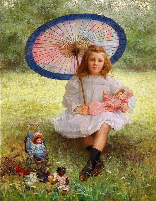 Little nurse Doris, vintage artwork by Louise Mercier, 12x8" (A4) Poster