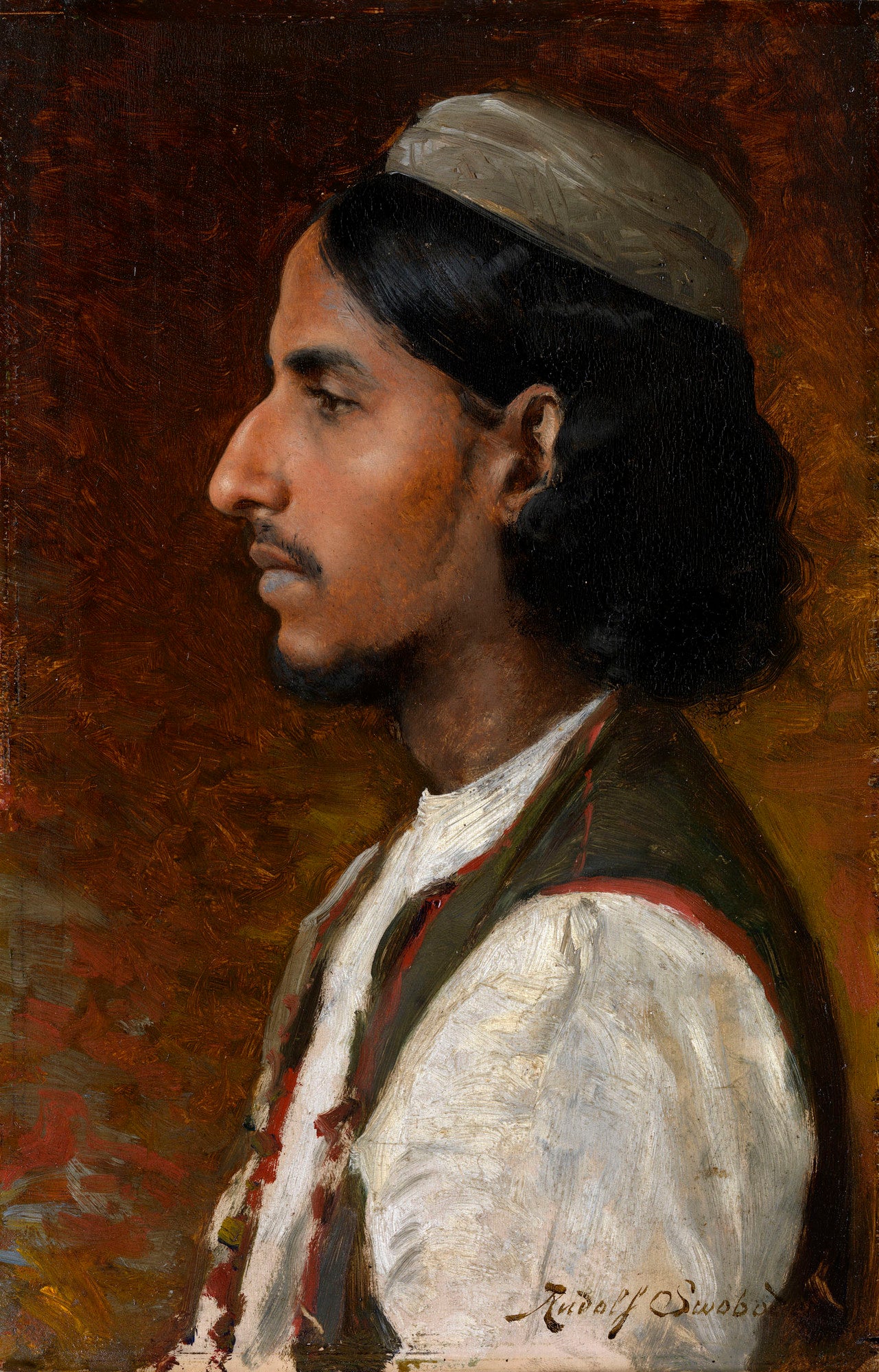 Muhammad Hussain, vintage artwork by Rudolph Swoboda, A3 (16x12") Poster Print