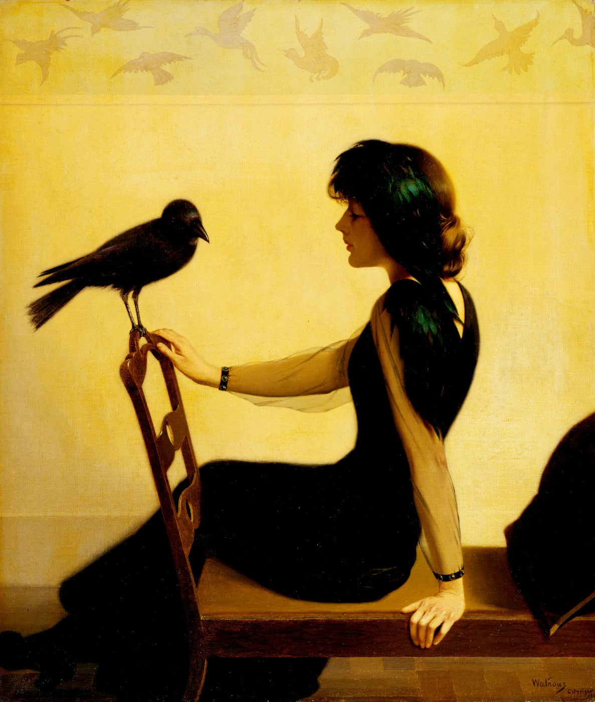 The Chatterers, vintage artwork by Harry Wilson Watrous, 12x8" (A4) Poster