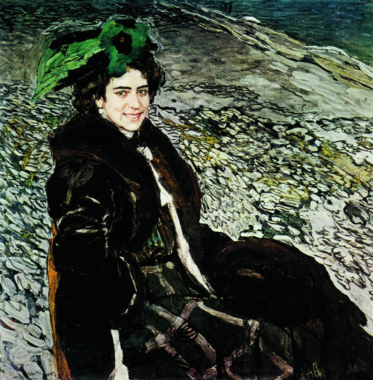 Portrait of Ballerina Elena Smirnova, vintage artwork by Alexander Golovin, 12x8" (A4) Poster