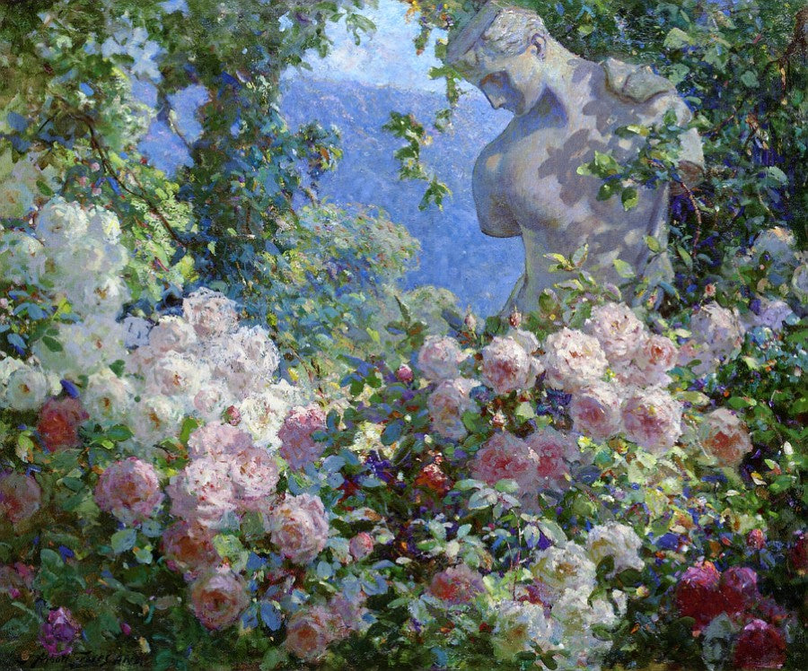 Psyche in the Garden, vintage artwork by Abbott Fuller Graves, 12x8" (A4) Poster