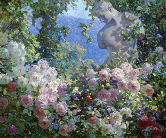 Psyche in the Garden, vintage artwork by Abbott Fuller Graves, 12x8" (A4) Poster