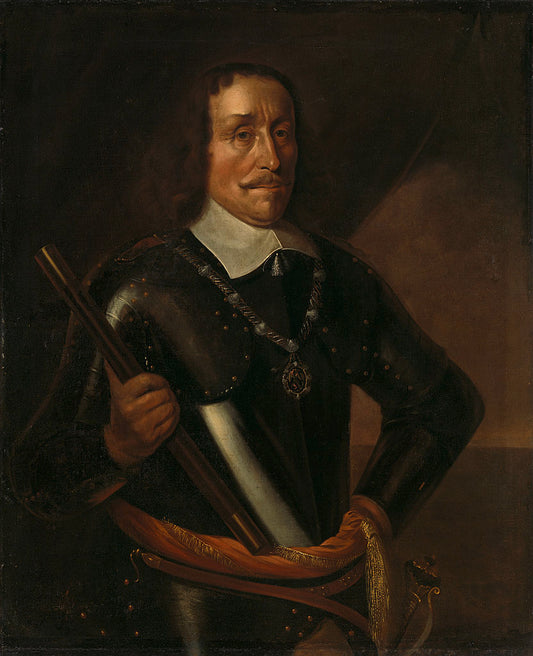 Portrait of Cornelisz de With, Vice Admiral of Holland and West Friesland, vintage artwork by Attributed to Hendrik Martensz. Sorgh, 12x8" (A4) Poster