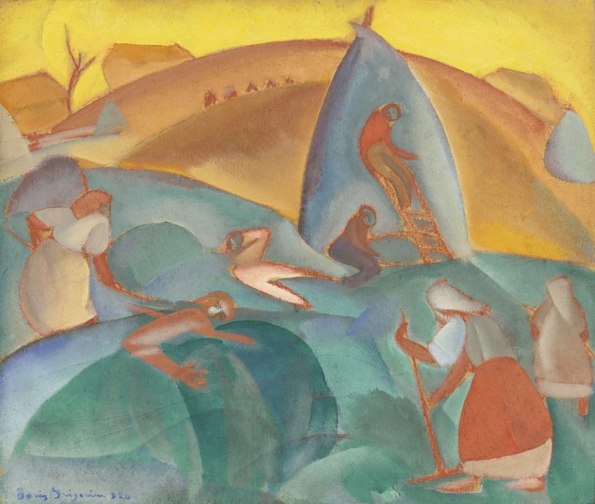 Harvest, Russia by Boris Grigoriev,16x12(A3) Poster