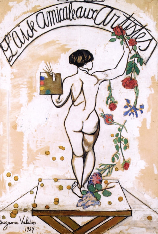 L'aide Amicale aux Artistes, vintage artwork by Suzanne Valadon, 12x8" (A4) Poster
