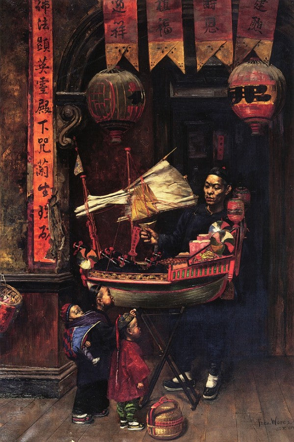 Chinese Vendor by Theodore Wores,A3(16x12")Poster