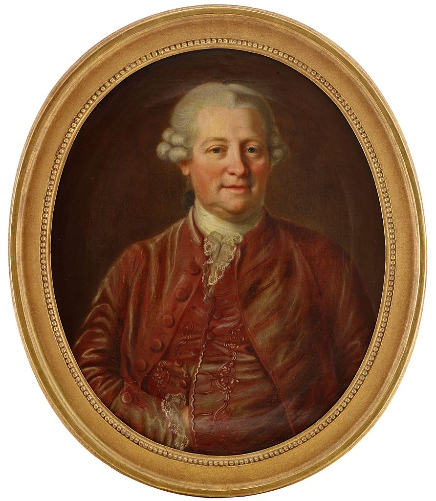 Portrait of the Merchant Carl Gottfried Küse, vintage artwork by Ulrika Fredrica Pasch, 12x8" (A4) Poster