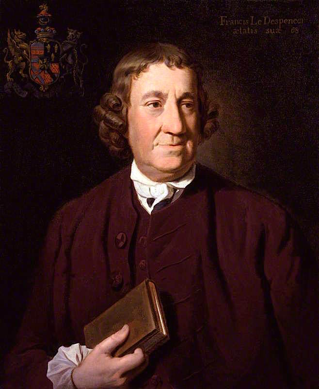 Francis Dashwood, 11th Baron Le Despencer, vintage artwork by Sir Nathaniel Dance-Holland, 12x8" (A4) Poster