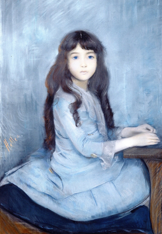 Portrait of Mademoiselle Granier, vintage artwork by Paul Cesar Helleu, 12x8" (A4) Poster