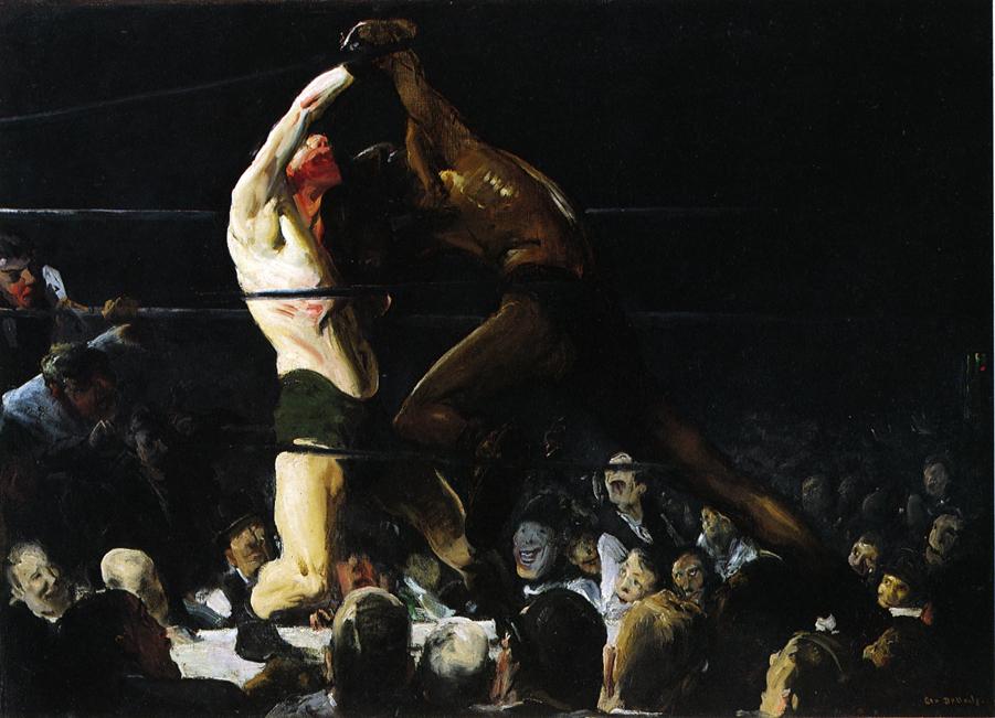 Both Members of This Club, vintage artwork by George Wesley Bellows, 12x8" (A4) Poster