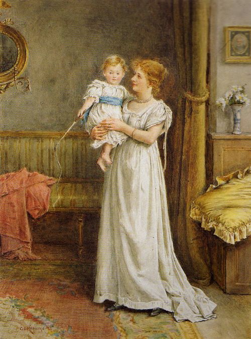 The Master Of The House, vintage artwork by George Goodwin Kilburne, 12x8" (A4) Poster