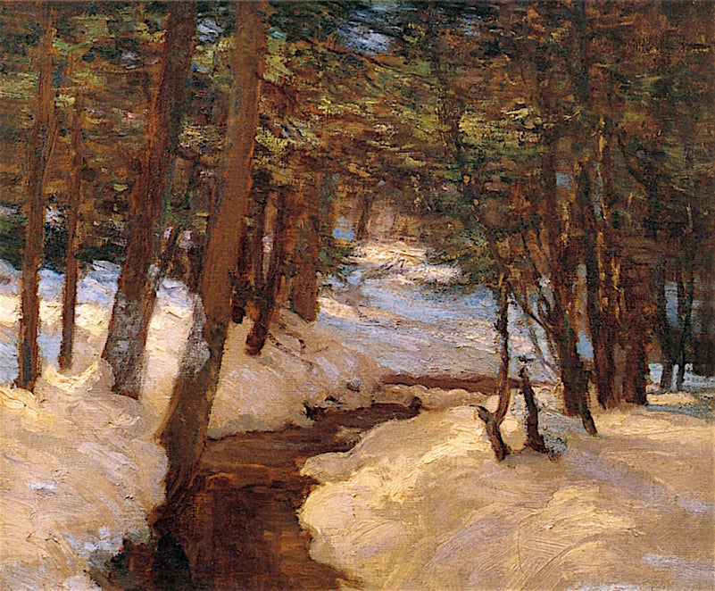 A Woodland Brook, vintage artwork by Walter Nettleton, 12x8" (A4) Poster