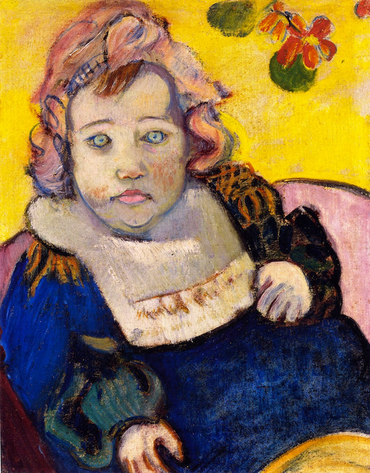 Child with Bib, vintage artwork by Paul Gauguin, 12x8" (A4) Poster